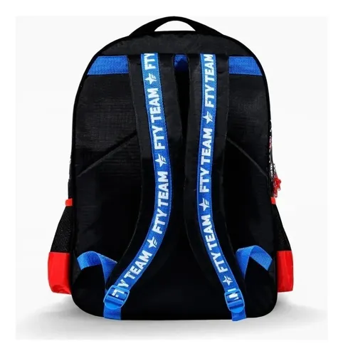 Mochila Futbol Mundial Con Luz Carro 18 Footy F1751 Color Azul