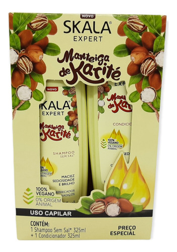 Kit Shampoo + Acondicionador Capilar Manteca De Karite Skala