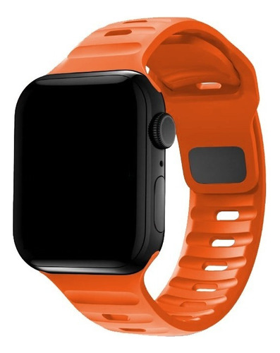 Correa / Pulsera Silicona Sport Compatible Con Apple Watch Color Naranja 38 / 40 / 41 Mm