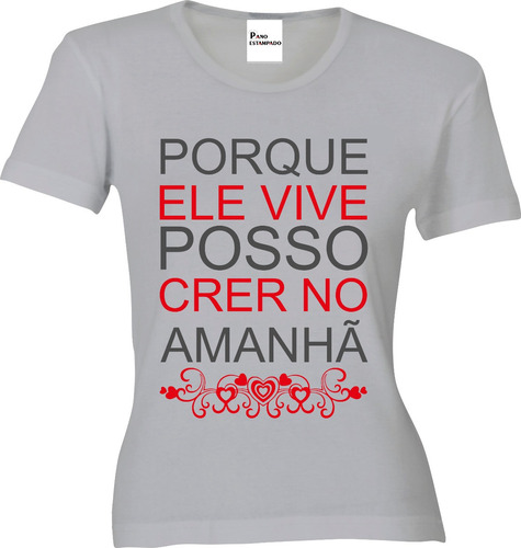 Camiseta, Baby Look, Regata, Cropped Fé Religião