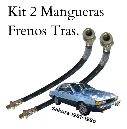 2 Mangueras Frenos Rueda Delantera Sakura 1981