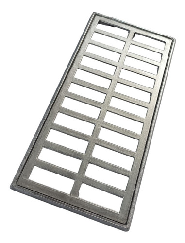 Grelha Pluvial Com Suporte 15x30 Em Aluminio Fundido