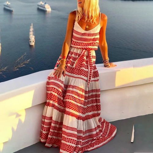 Vestido Bohemio De Verano For Vacaciones En La Playa