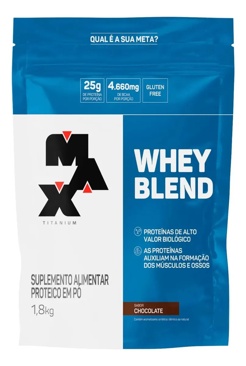 Whey Protein Blend Refil 1,8kg Whey Protein Max Titanium Chocolate