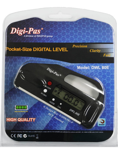 Nivel Digital De Bolsillo Digipas Dwl80e, Nivel Angular E...