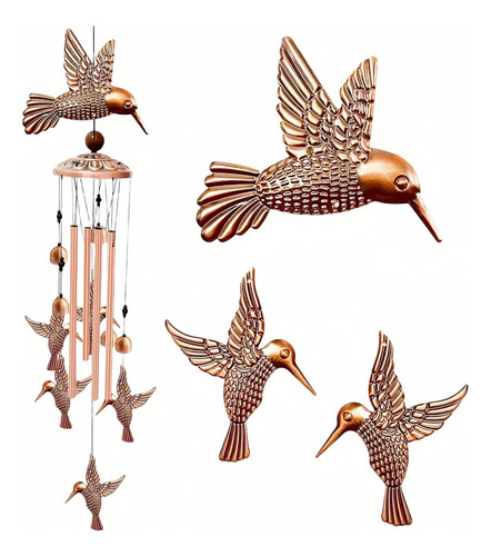 A Colibrí Campana Árbol De Navidad Decorado Patio Regalo Set