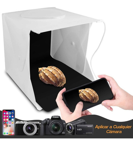 Imagen 6 de 8 de Estudio Fotográfico Profesional Portátil De 30 Cm C/led Luz