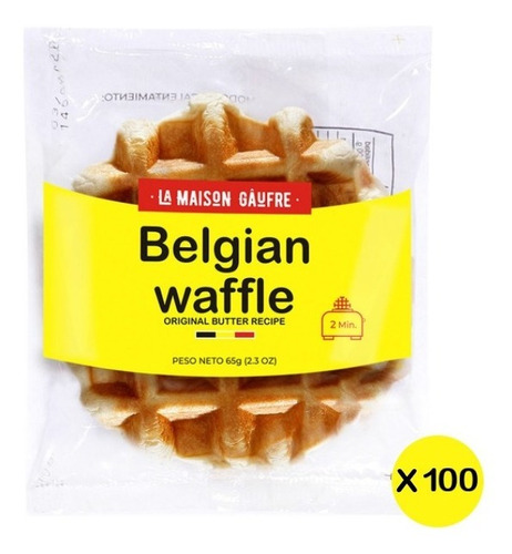 Imagen 7 de 7 de Waffle Belga Original X 65gr Pack X100un - Dulce 1° Calidad
