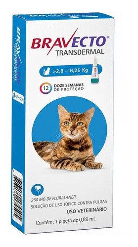 Antipulgas Bravecto Transdermal Gato 2,8-6,25kg 