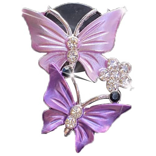 Seadear Clip Difusor Doble Mariposa Forma Diamante Imitacion