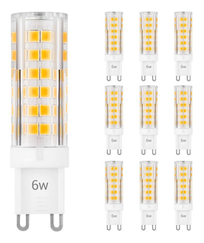 Lámpara Bipin Led G9 6w Luz Día Fría 480lm 220v Combo X10