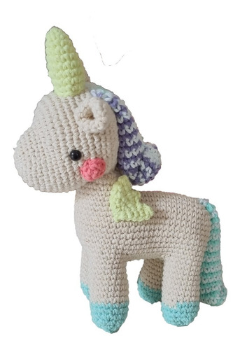 Amigurumi Unicornio Tejido Crochet Muñeco Montessori Turques