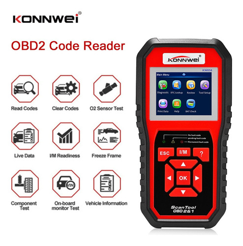 Escáner Universal Lector 850 Konnwei Obd2