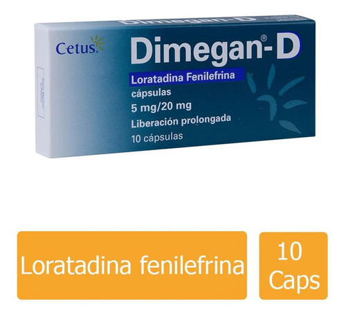 Dimegan D 5 Mg / 20 Mg Caja Con 10 Cápsulas