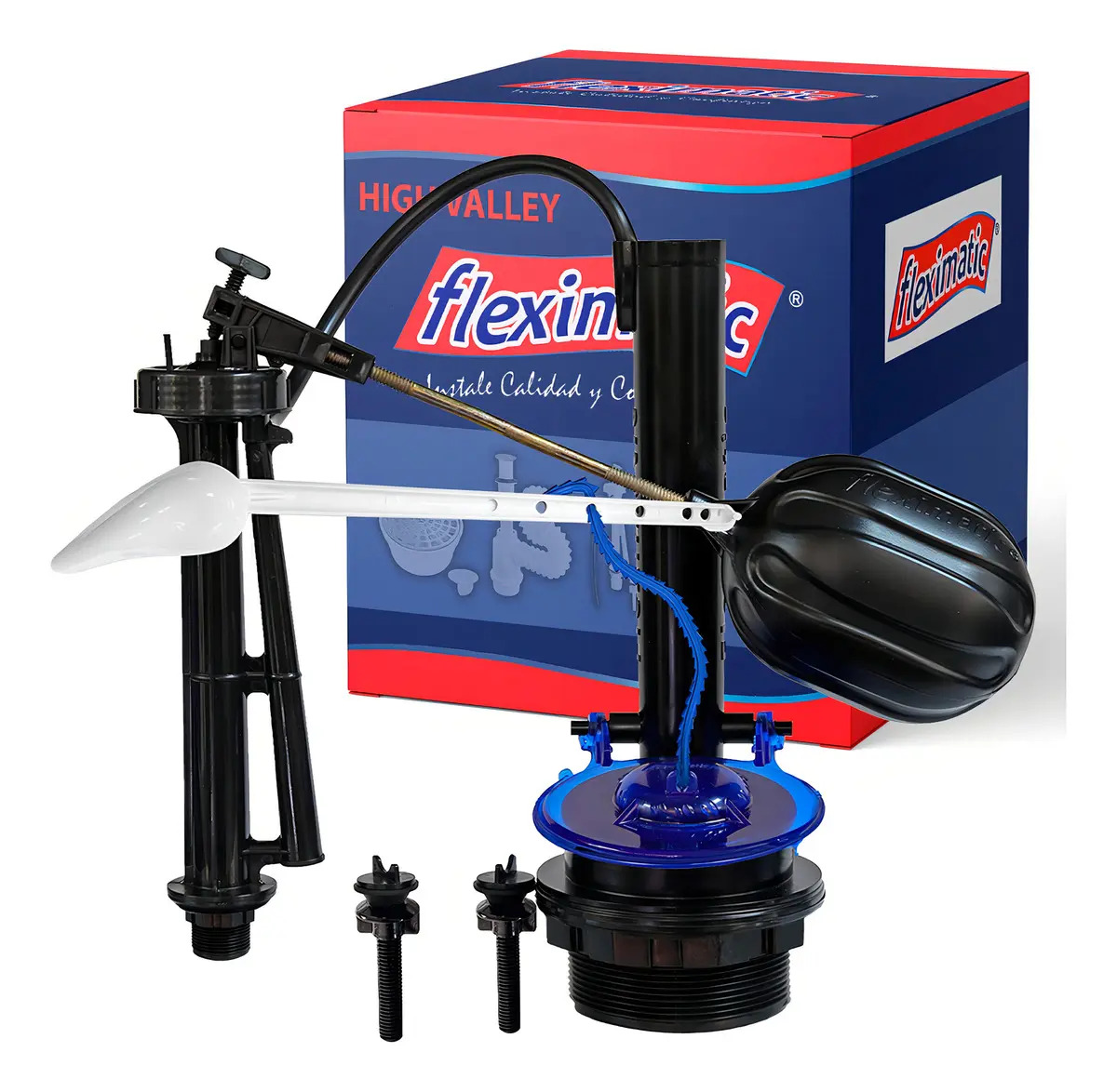 Juego De Herrajes Para Wc 3pulgadas Fleximatic 2705 Color Negro