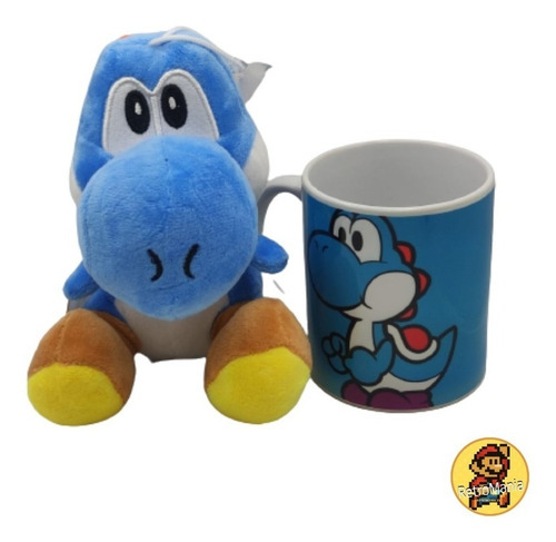 Imagen 1 de 3 de Yoshi Peluche Mario Bros Más Taza Promoción