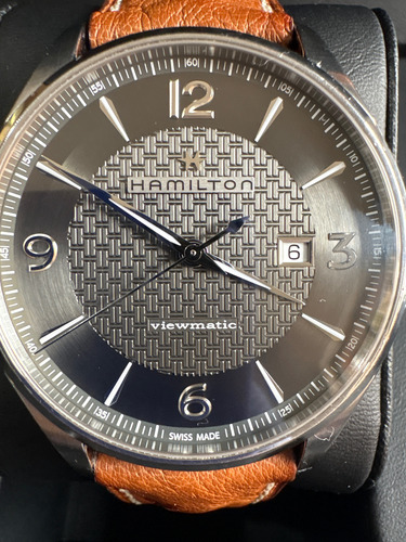 Hamilton H32755851 Reloj Hombre Acero Piel Hebilla Marrón Acero Gris Oscuro (Usado)