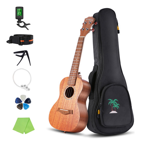 Kit Acústico Con Correa Para Ukelele, Afinador De Tela Para