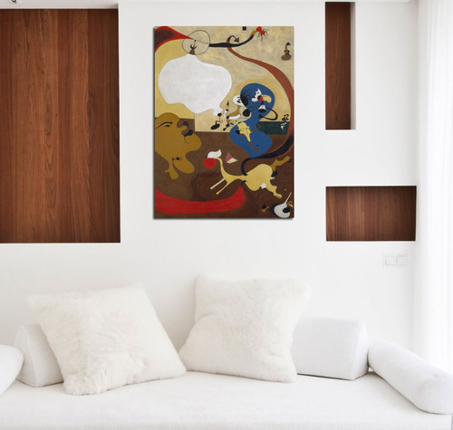 Cuadro 50x75cm Joan Miro Interior Holandes Surreal Pintor
