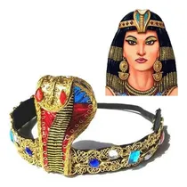 Comprar Tiara Cleópatra Rainha Egípcia Head Band Cobra Fantasia Fest Cor Dourado