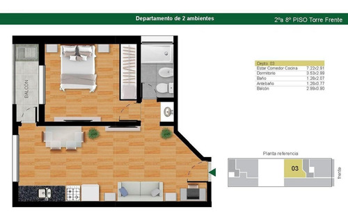 Imagen 16 de 18 de Departamento De 1 Ambiente Con Patio En Pleno Centro De Rosario