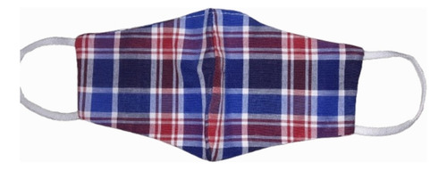 Tapabocas Top Diseños Variados Rojo Y Azul Cuadrille