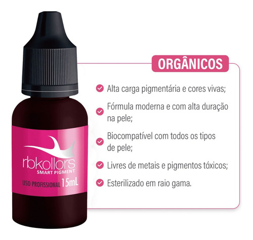 Pigmento Micropigmentação Rbkollors Cores Variadas Com Nfe