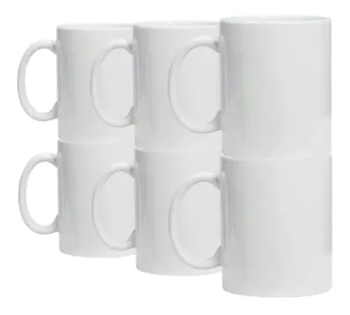 Taza Importada Para Sublimar Blanca Cerámica Aaa 4 Unidades