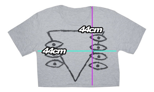 Imagen 6 de 6 de Croptop Lilith Evangelion Anime Gris Melange Caustico