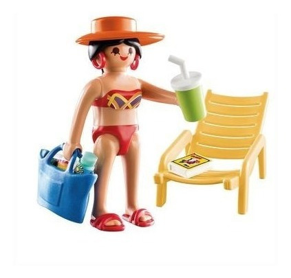 Imagen 3 de 6 de Playmobil 70300 Turista En La Playa Original