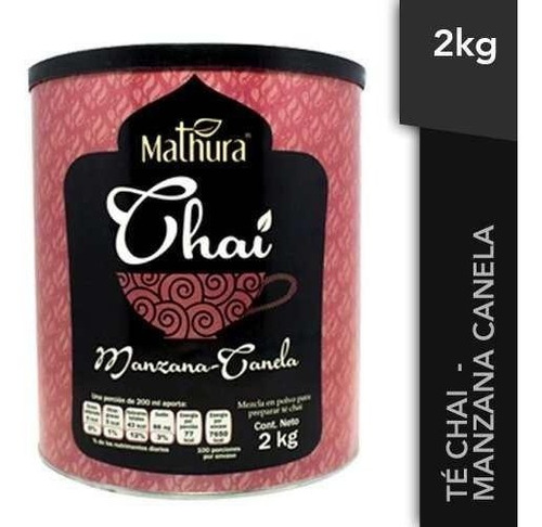 Te Chai Manzana-canela 1 Lata De 2kg Marca Mathura