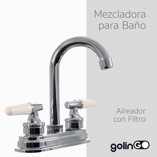 Mezcladora Lavabo Llave Grifo Baño Cromado Inoxidable 4''