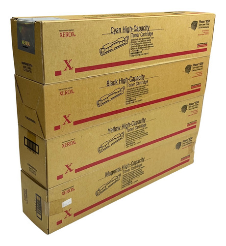 Paq 4 Pzas Toner Original Xerox Phaser 6250 Alto Rendimiento