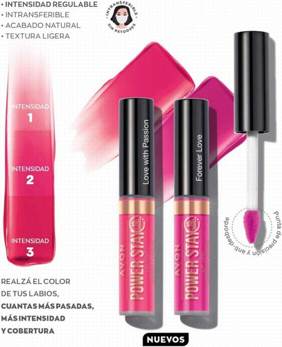 Avon Labial Liquido Power Stay Lip Tint 10 Horas De Duracion