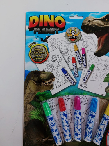 Set De Coloreo Dino Planet. Kreker