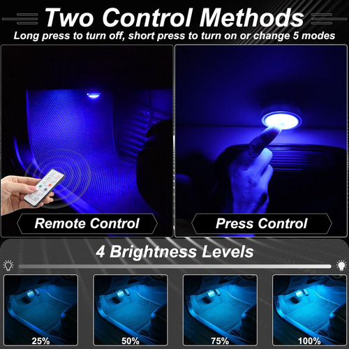 Luces Led Inalámbricas Para Automóvil Marca Sin Marca Modelo Tipo De Conector Varios Colores Color De La Luz