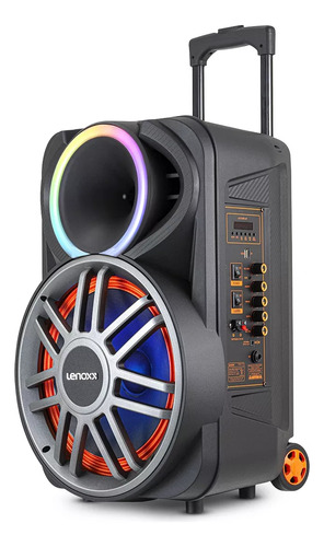 Caixa De Som Amplificada Lenoxx Lca12 600w Bluetooth Com Led