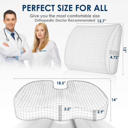 Cojines De Asiento Qutool, Espuma Viscoelástica, Ergonómicos