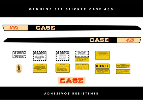 Adhesivos Tractor Case 430 Calcomanías Kit Completo