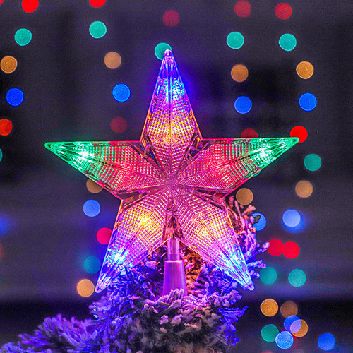 Estrella De Navidad Para Árbol De Navidad Iluminada Color De Las Luces A