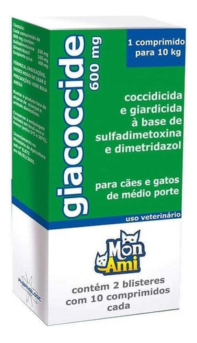 Giacoccide 600mg 20 Comprimidos - Mon Ami