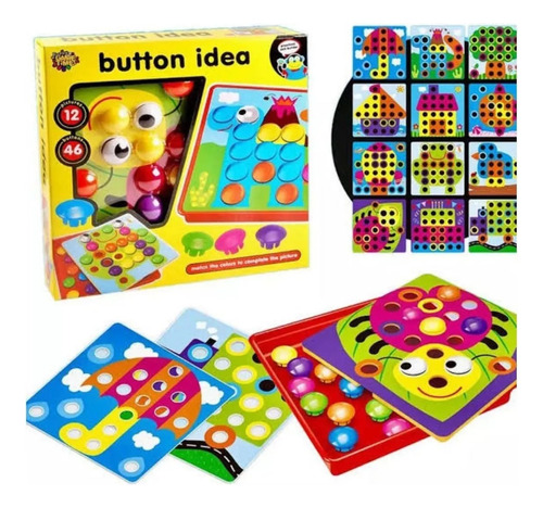 Button Idea -juego Didactico Mosaico De Colores Rompecabezas