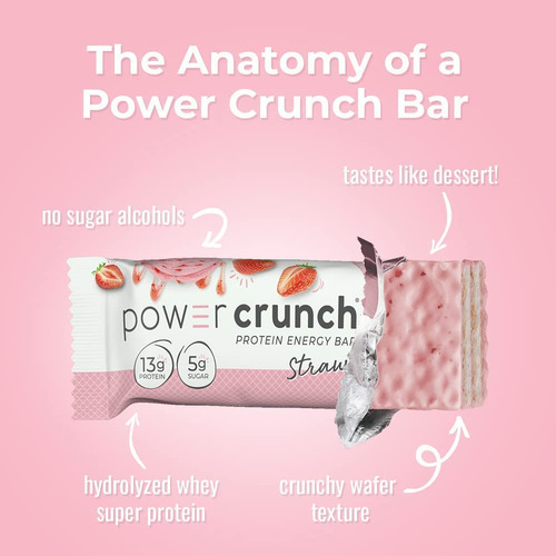 Power Crunch Bar Strawberry Creme 12 Bars/40g