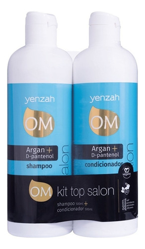  Kit Yenzah Om Top Salon Com Shampoo E Condicionador 2x500ml