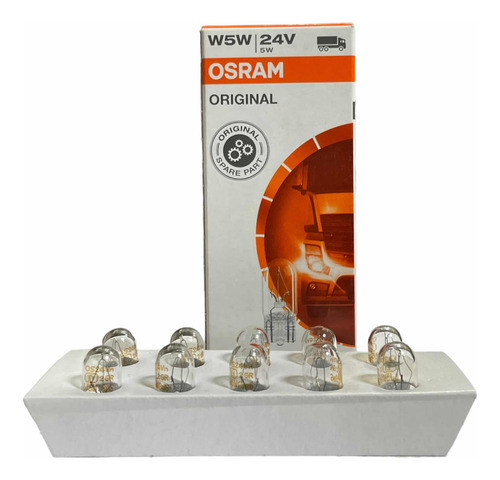 Caja 10x Foco Halógeno Industria Camiones Osram 24v 2845 W5w