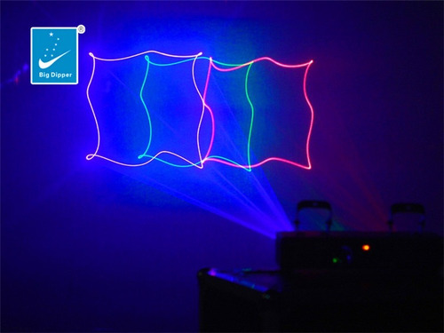 Laser B10rgb Big Dipper 3 Salidas Rojo Verde Azul 270mw Dmx Auto Audio Master Slave Audiorritmico Automático Y Strobo.