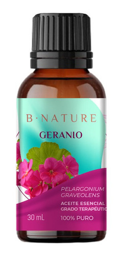 Aceite Esencial De Rosa Geranio Puro 100% 30 Ml