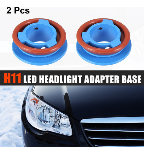 2 Zócalos De Bombillas De Faros Led H11 Universal Azul Auto