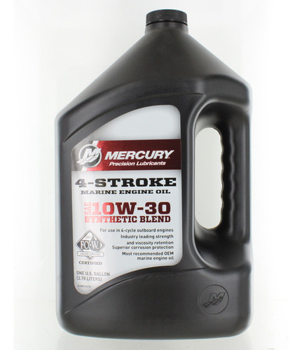 Aceite De Motor Mercury 10w30 4t 100% Sintetico X 4 Lt