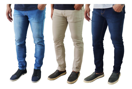 calça jeans slim masculina mercado livre